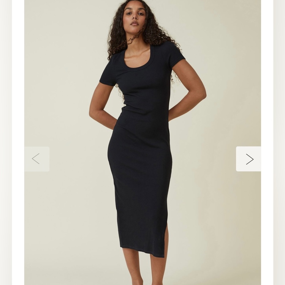 Cotton On black midi dress